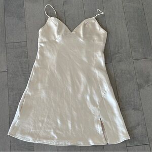 Princess Polly Women’s Cream Satin Slip Dress
